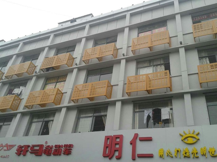 鋁合金空調(diào)外機罩街道改造工程案例
